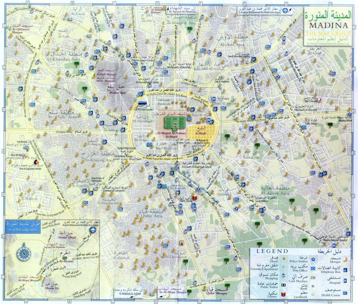 แผนที่ของ madina munawara ซาอุดิอราเบีย
