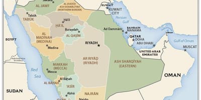 Qassim ซาอุดิอราเบียนแผนที่
