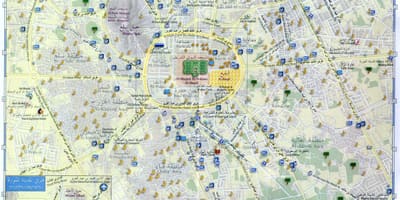 แผนที่ของ madina munawara ซาอุดิอราเบีย