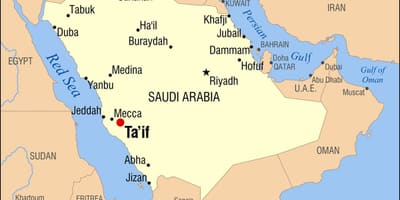 ซาอุดิอราเบียเมือง taif แผนที่