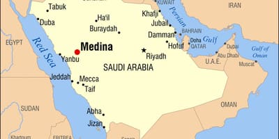 แผนที่ของ medina ซาอุดิอราเบีย